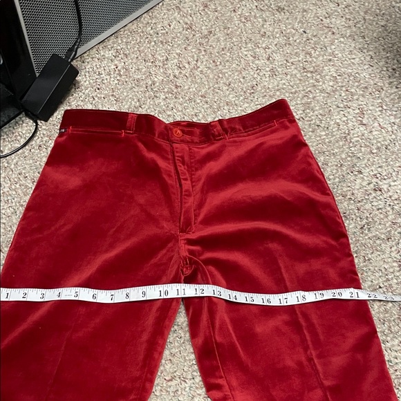 Vintage 70s velvet “bobos” Red wide leg high rise Pants in new condition - Picture 8 of 10
